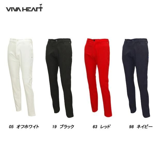 ビバハート VIVA HEART メンズ 春夏 4WAYストレッチ 撥水 フルレングステーパードパンツ レッド サイズ82 011-72310