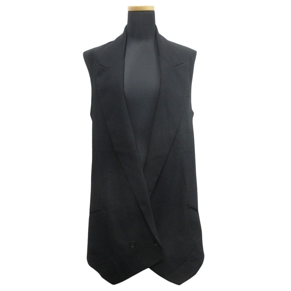 ALEXANDER WANG アレキサンダーワン ウール ベスト ジレ カットソー フォーマル サイズ0 黒 ブラック レディース 古着