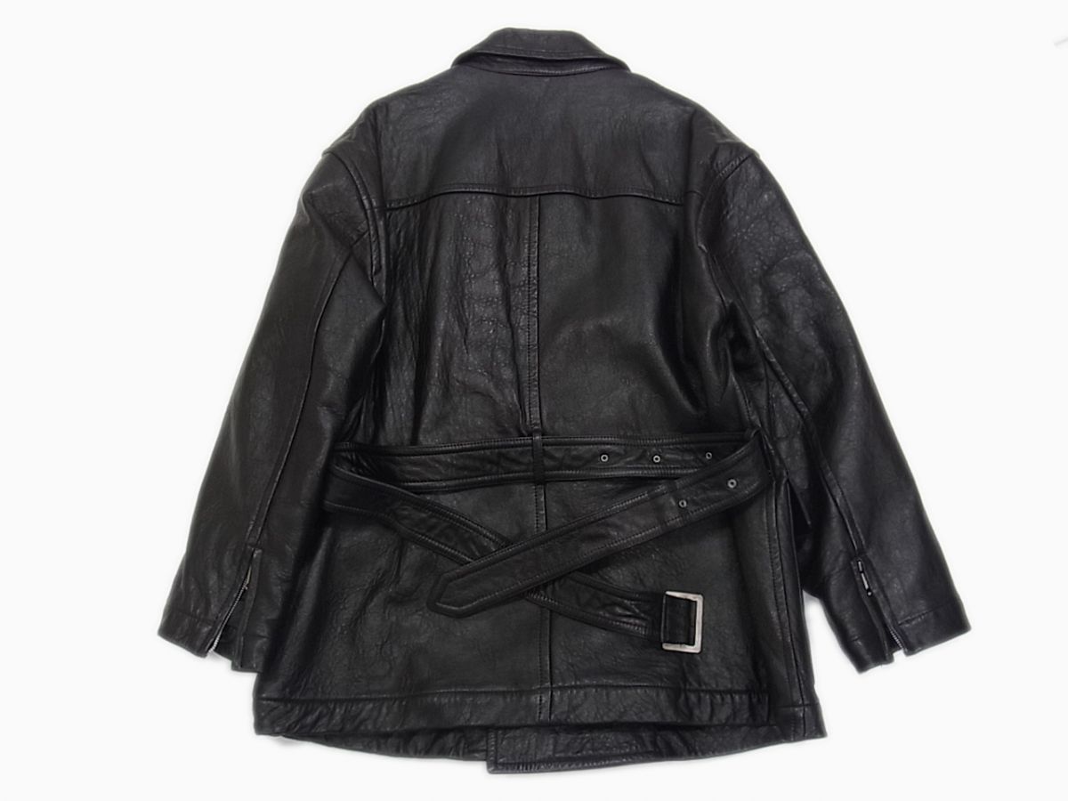 羊革◇monsieur NICOLE MN3809 ラムレザー コート ジャケット