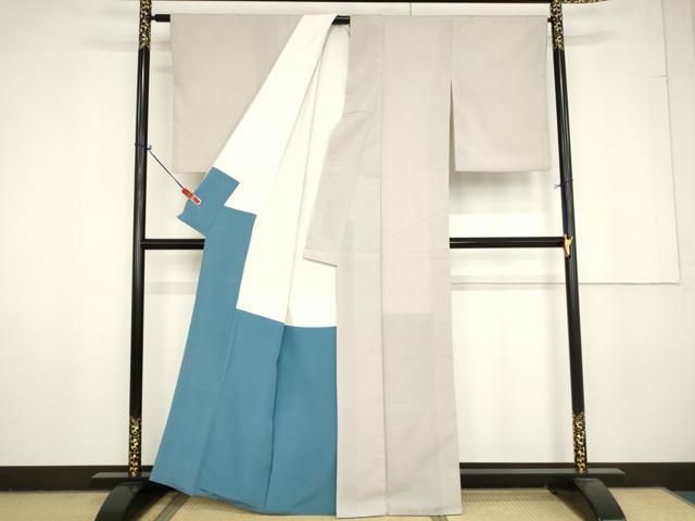 平和屋着物○本塩沢 蚊絣 証紙付き 正絹 逸品 AAAV8886ma