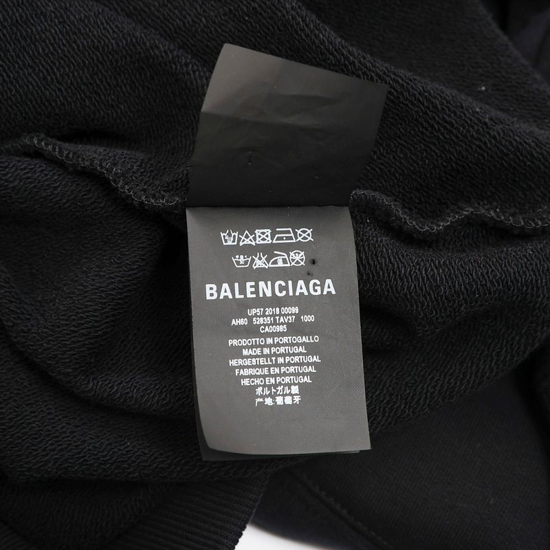 数量限定 23AW BALENCIAGA プルオーバーパーカー フードロゴデザイン ...