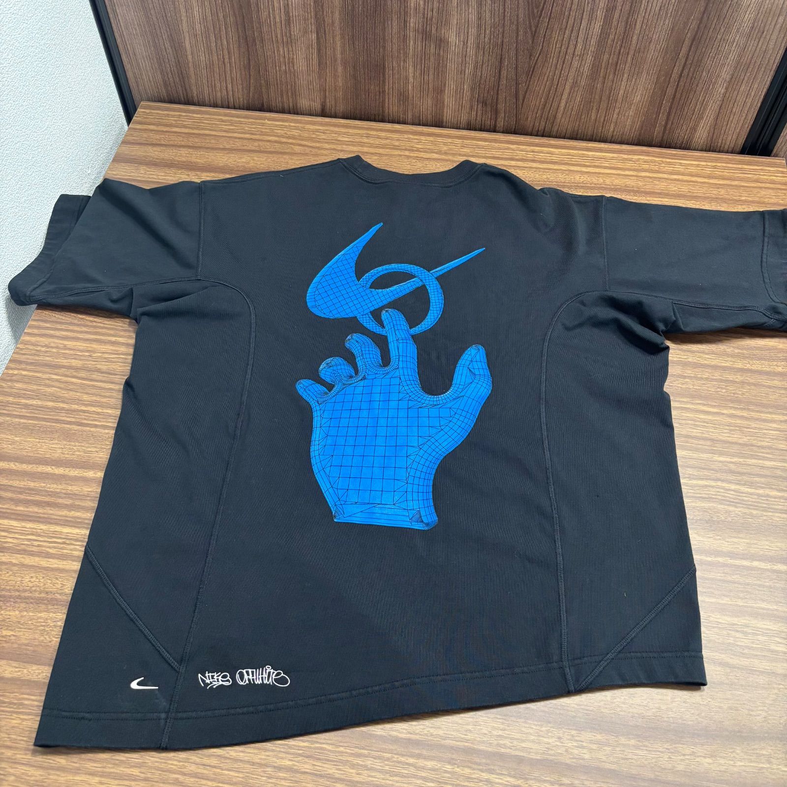 ☆NIKE×OFF-WHITE ナイキ オフホワイト Tシャツ 半袖 ブラック 黒 