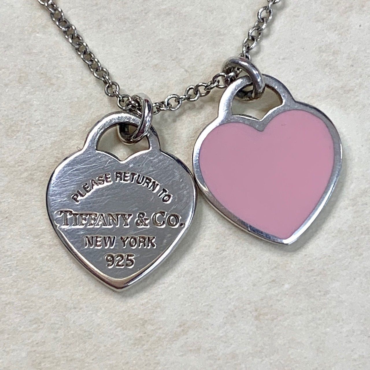 ティファニー ネックレス ダブルハート ピンク Tiffany& Co. Tiffany
