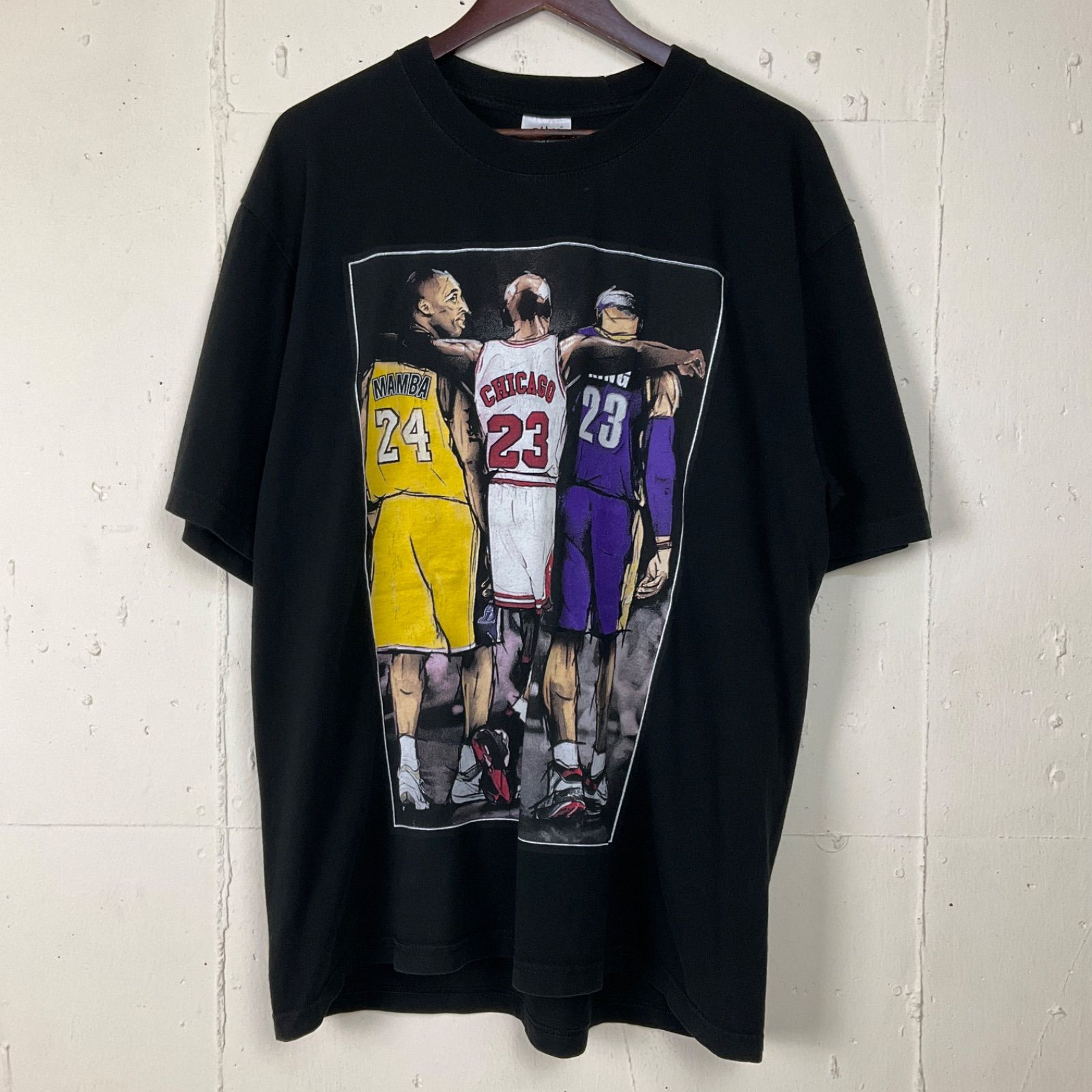 NBA レジェンド ジョーダン コービー レブロン アート Tシャツ 古着