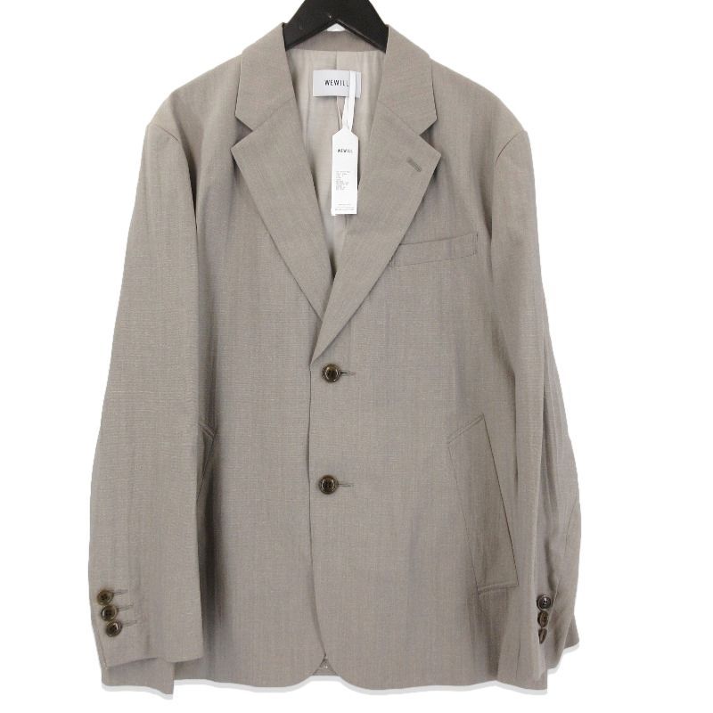 未使用 WEWILL ウィーウィル Double Pocket Jacket W-010-2002 ダブル ポケット ジャケット グレージュ 2 タグ付き71011181