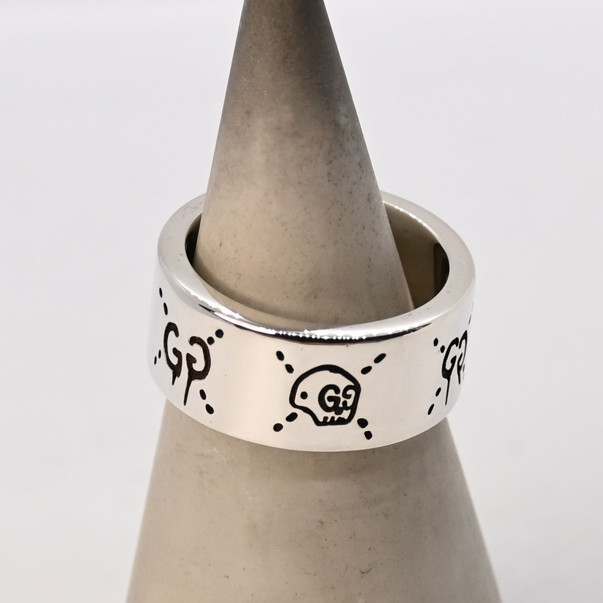 研磨済 GUCCI ゴースト シルバー リング 13号 Ag925 指輪 グッチ