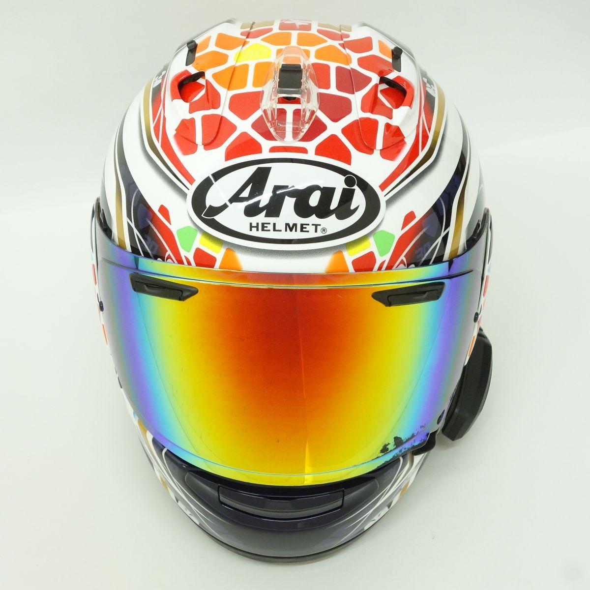 Arai アライ フルフェイスヘルメット RX-7X NAKAGAMI GP2 59-60cm DAYTONA DT-01 インカム付き