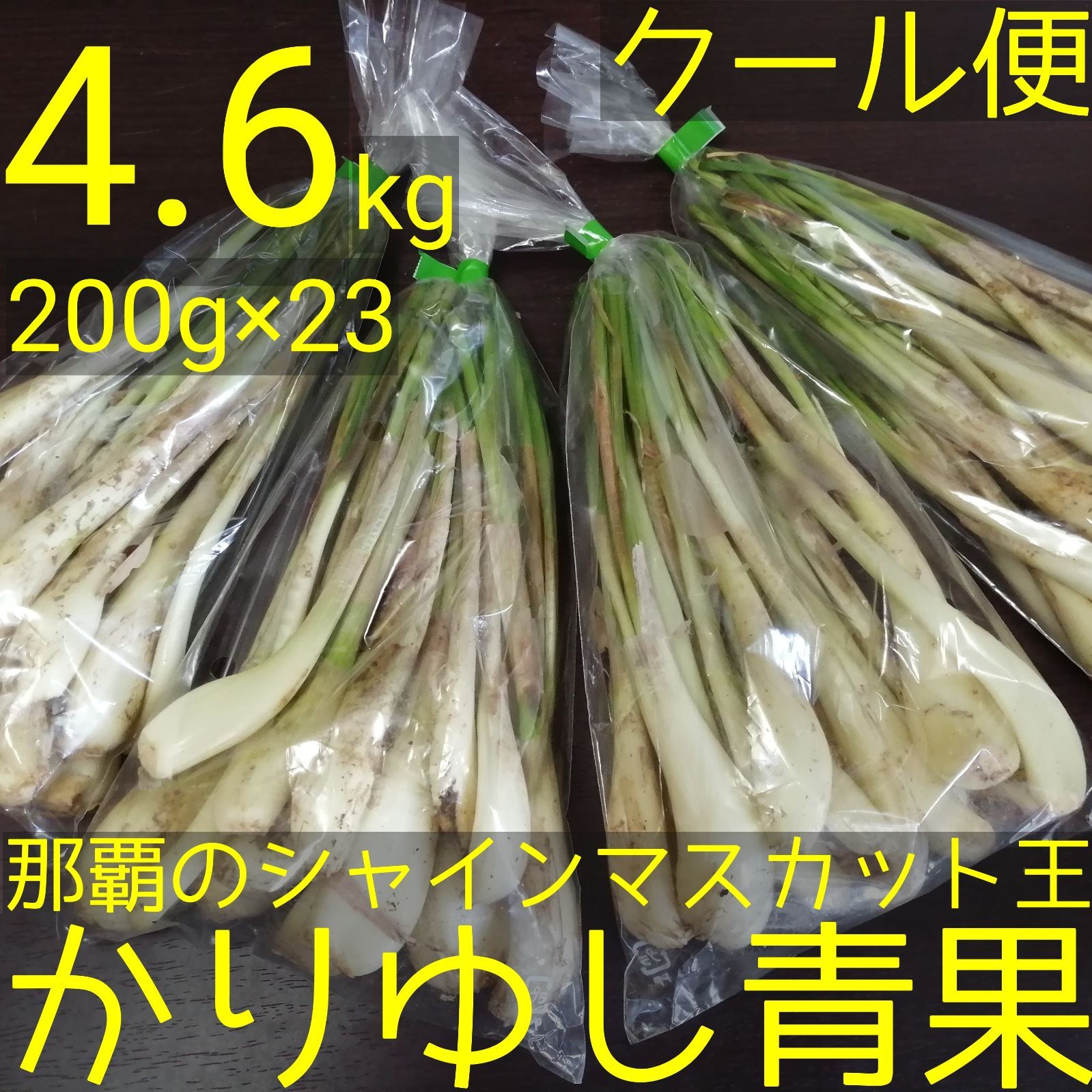 島らっきょう農家Oさんの沖縄土産用小口パック約4.6kg  （1袋約200g × 23）【クール便無料】①