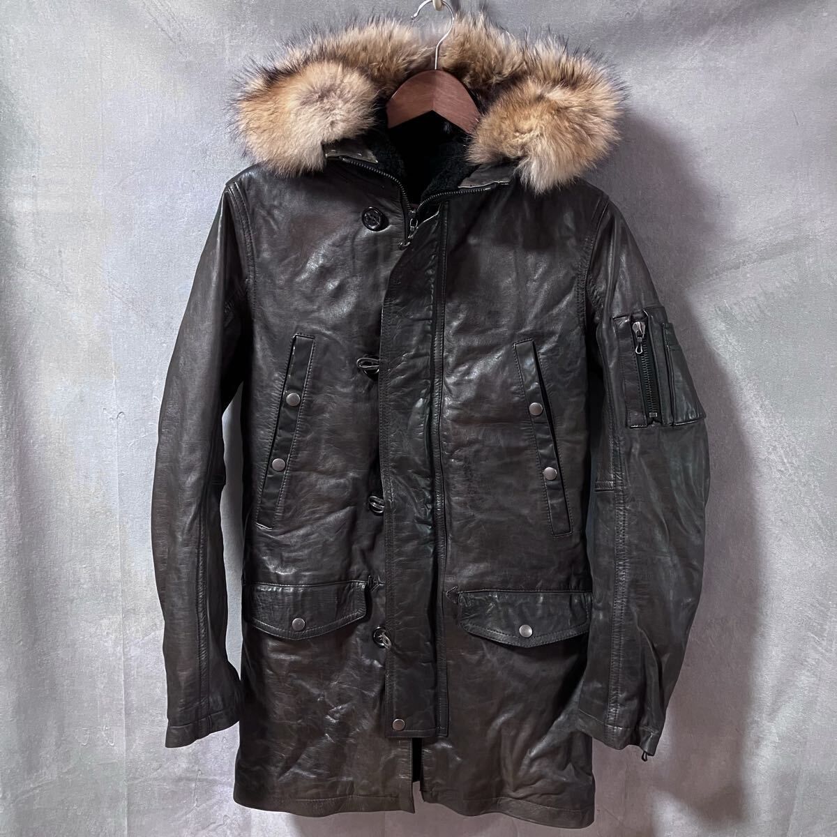 SHELLAC ファー付きレザージャケット SHELLAC（レザージャケット）の