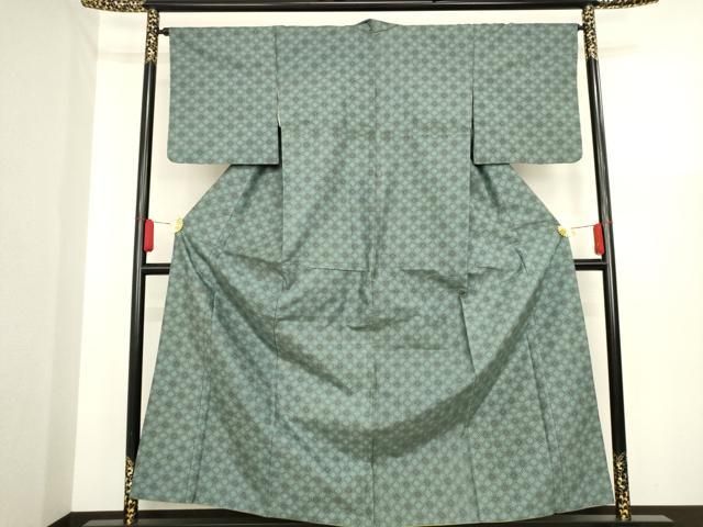 平和屋着物○黄八丈 紬 格子 正絹 逸品 AABA6442ph