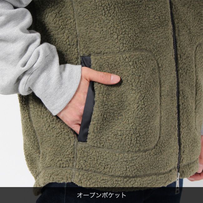 新品未使用】ケープハイツ Cape HEIGHTS フリース ベスト メンズ OLIVE