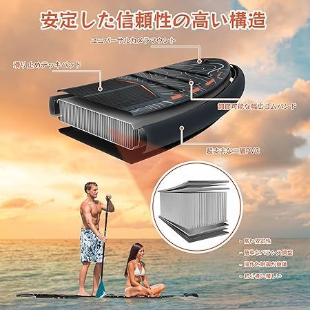 SEAPLUS サップボード SUPボード スタンドアップパドルボード サーフボード Sup インフレータブル超軽量 海と湖に適用パドルボード い sup 釣り セット-パドル、ポンプ、安全リーシュ、バックパック付き 320x81x15cm L-BN01