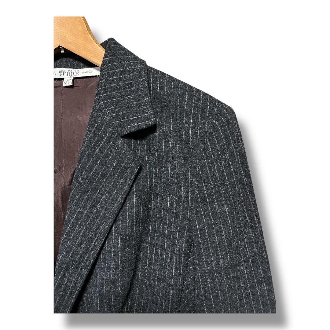 GIANFRANCO FERRE WHITE ジャンフランコ フェレ 2B テーラード