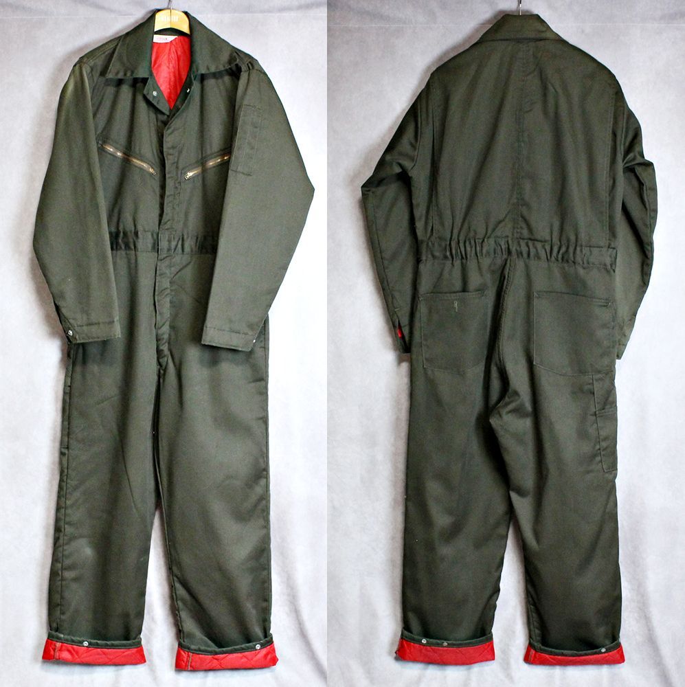 USA製 70s ビンテージ RED ROCK 防寒 冬用 中綿入り ツナギ