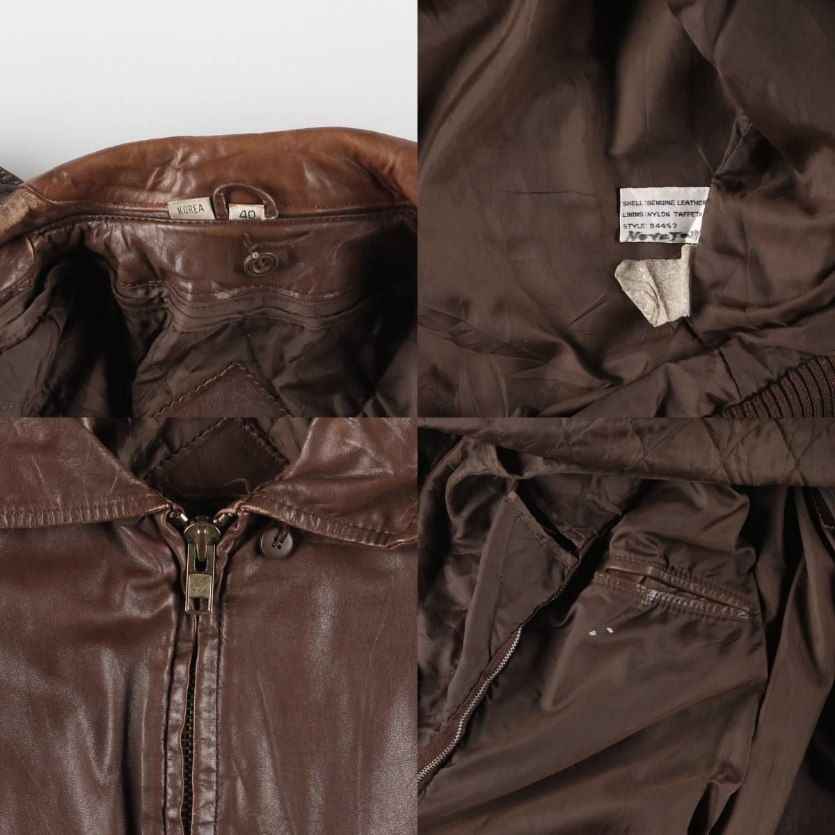 古着 A-2タイプ レザーフライトジャケット メンズL相当/eaa538669  