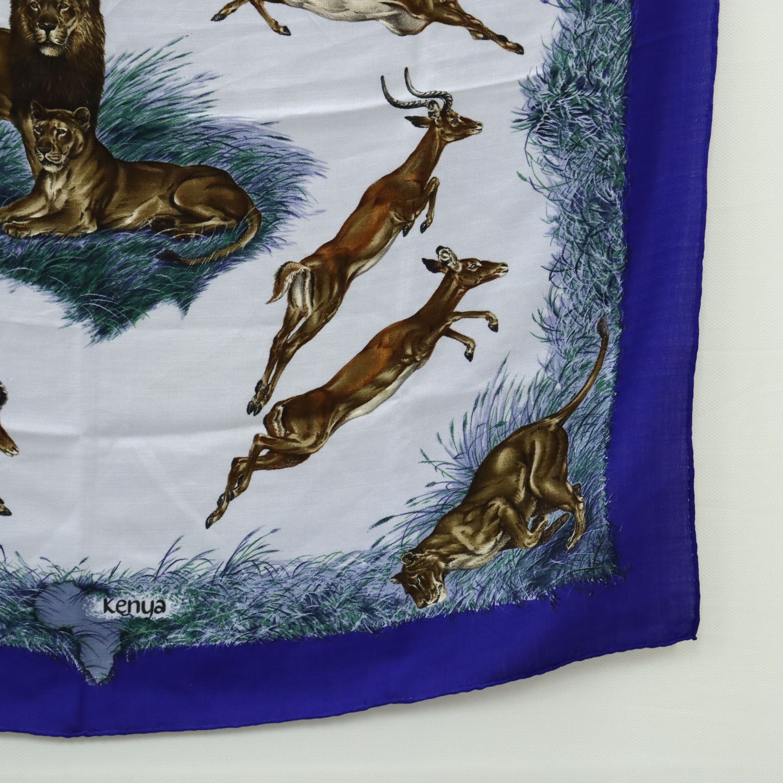 HERMES エルメス カレ90 ケニア アニマル スカーフ