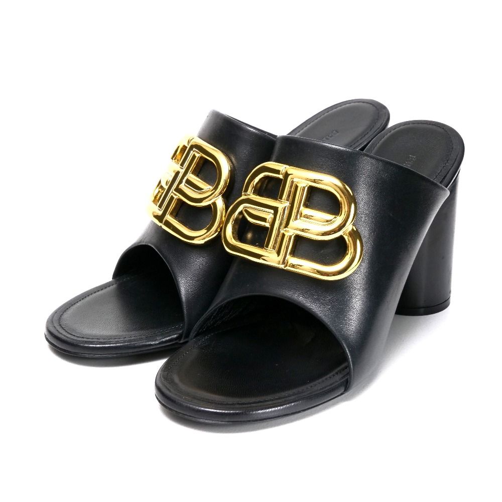 □美品□BALENCIAGA バレンシアガ サンダル サイズ35 BBロゴ