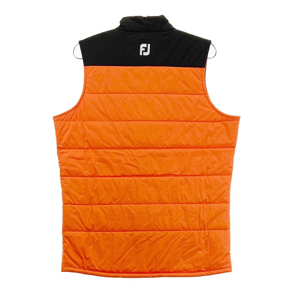 サイズ M FOOT JOY フットジョイ 中綿 フルジップ ベスト オレンジ系 240101384575 ゴルフウェア メンズ ストスト