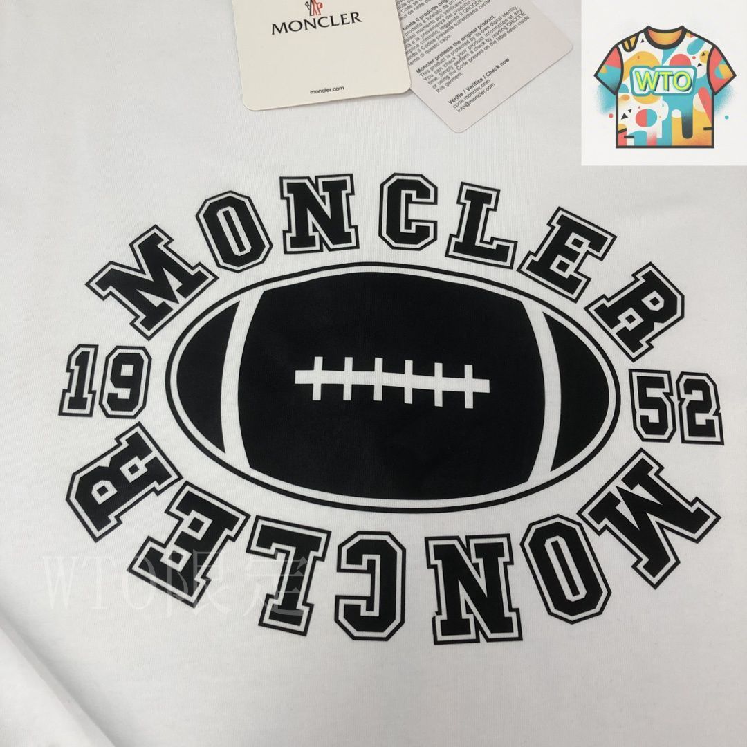 今日特価】MONCLER 2025 COUPLE ロゴプリント円領 T - メルカリ