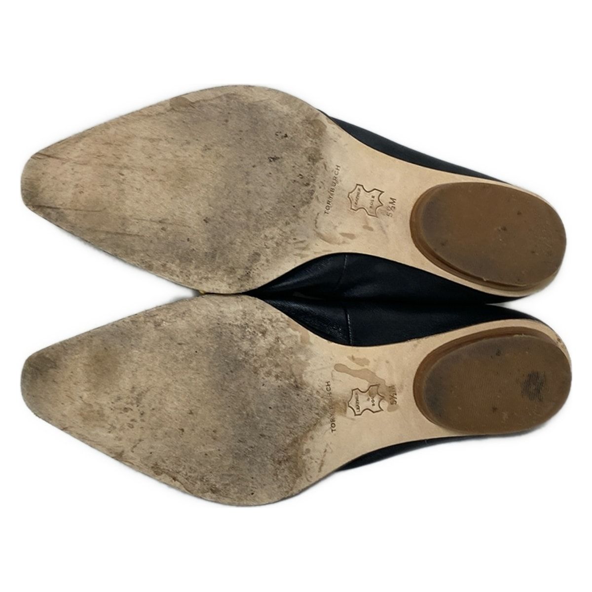 お値下げしました！美品　トリーバーチ 黒バレエフラットシューズ37.5 Tory Burch ブラックフラットシューズ お値下げしました！美品