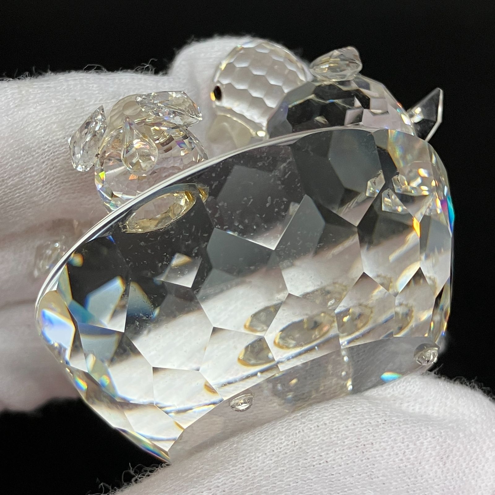 SWAROVSKI スワロフスキー 鳥の巣 親子 置物 オブジェ 箱付き D-5557