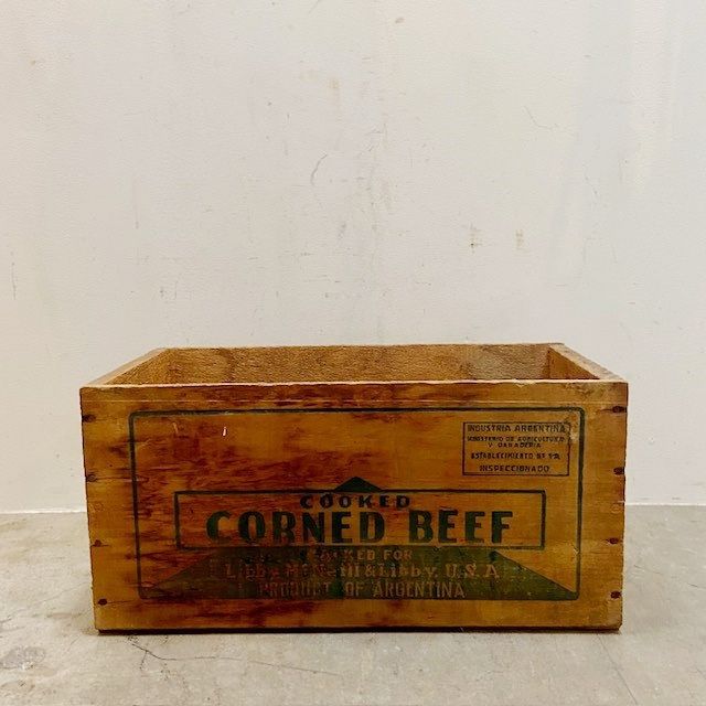 アメリカ ヴィンテージ コンビーフ 40's 50's BOX 木箱 収納