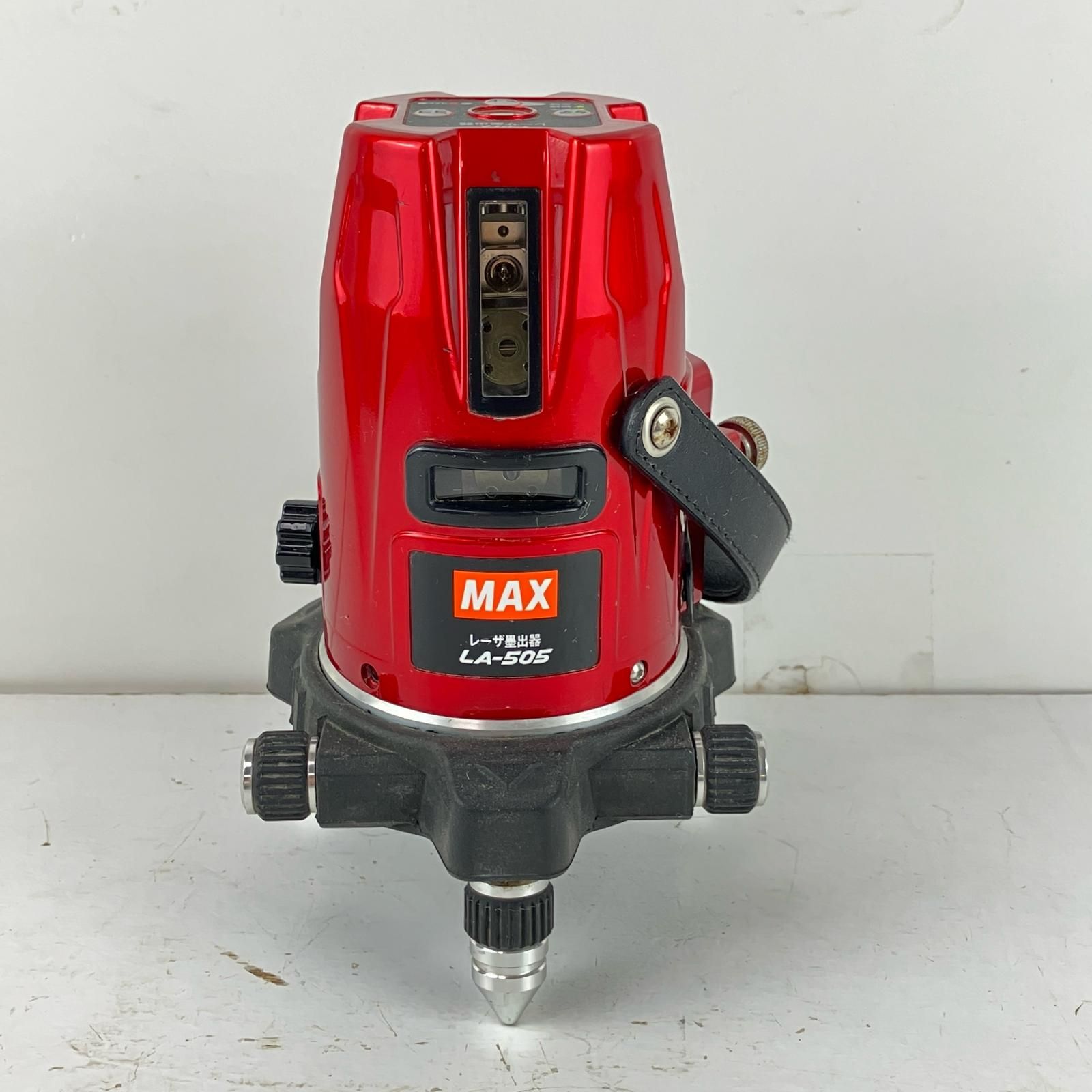 ЗЗMAX マックス 単三電池×4 赤レーザー レーザー墨出し器 受光器 三脚 ケース付 校正歴不明 LA-505 レッド