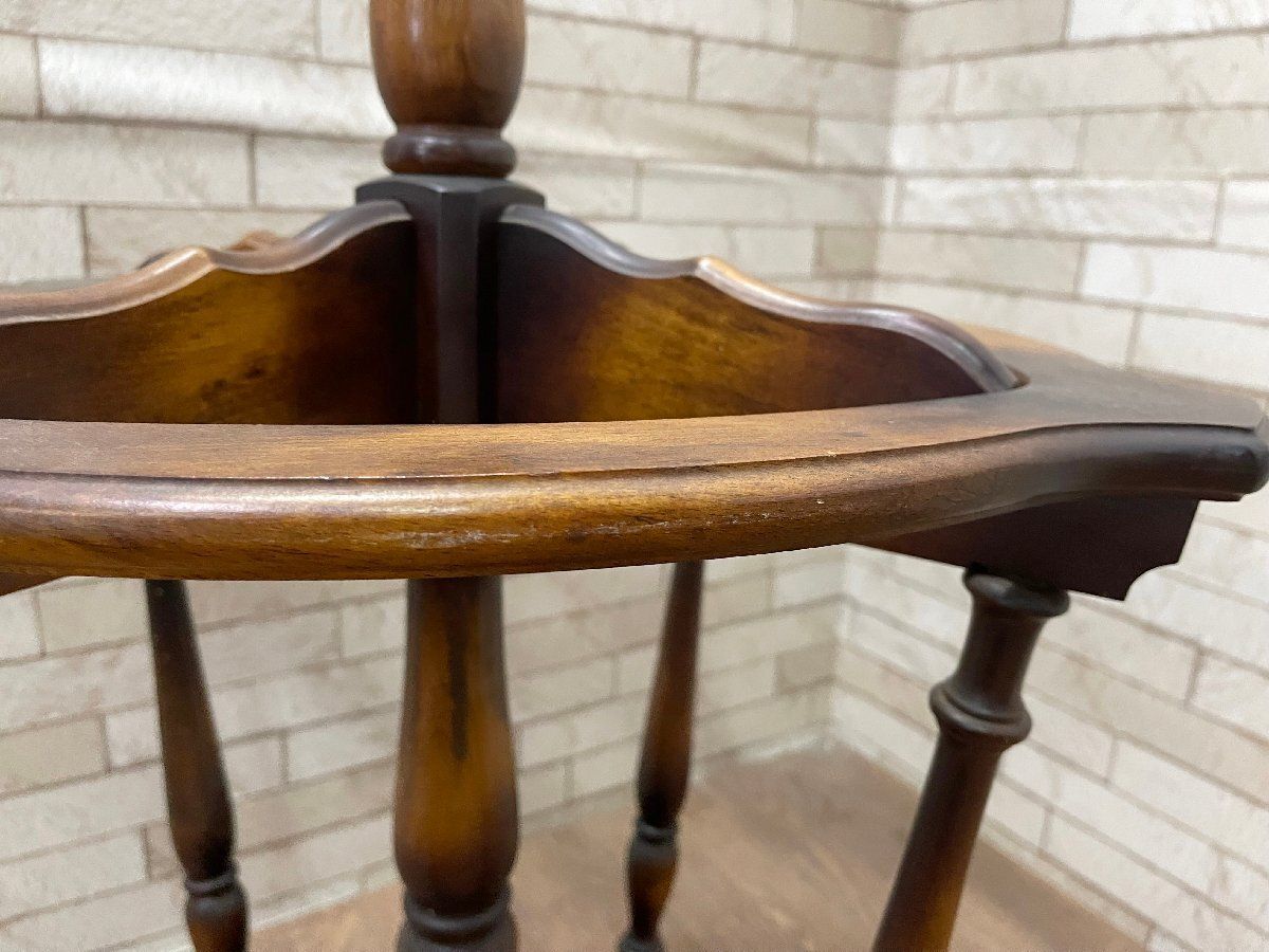 カリモク コロニアル コートハンガー 傘立て付 ポールスタンド 帽子掛け