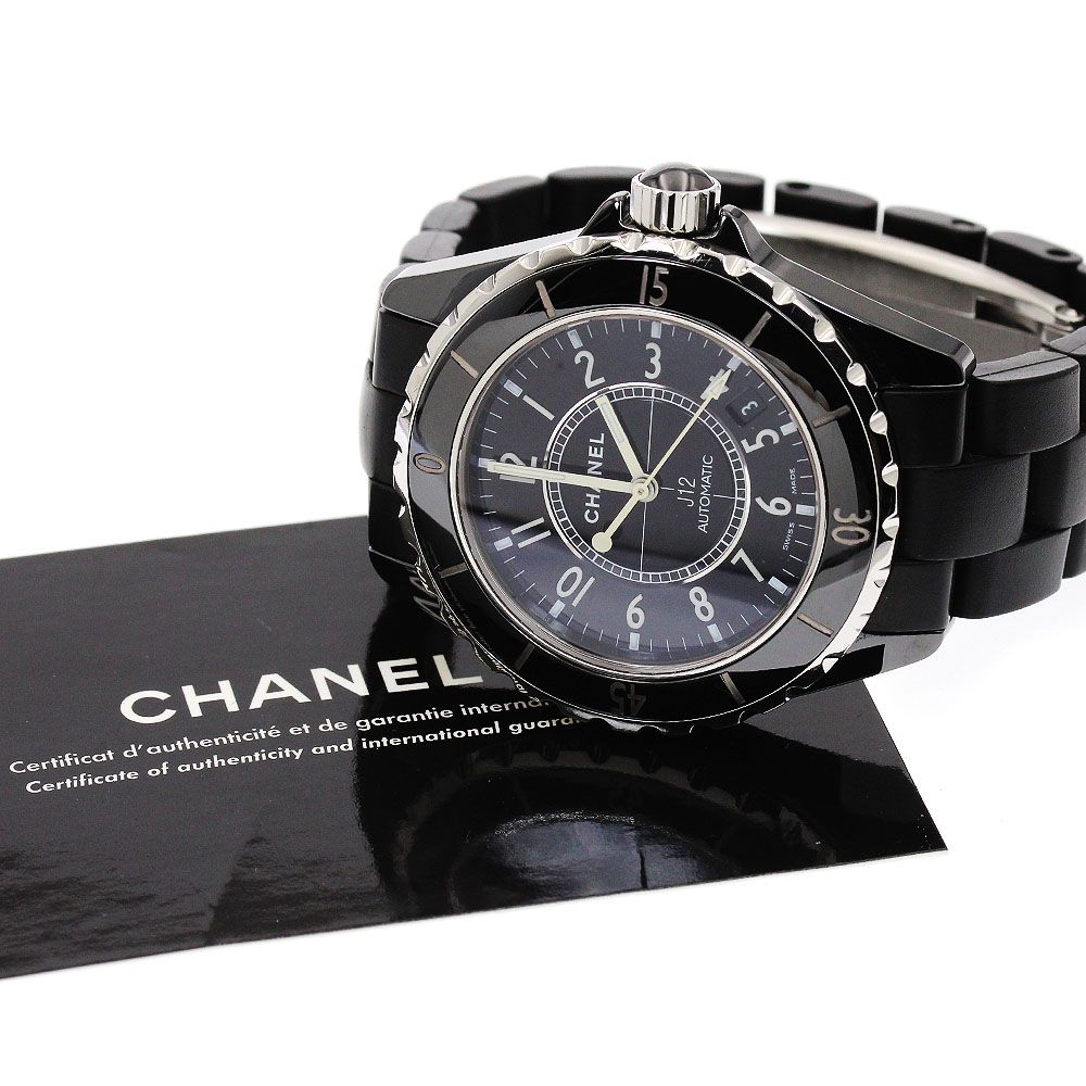 CHANEL シャネル J12 H0684 黒セラミック×ラバー 自動巻き 箱付 CHANEL シャネル H0684 J12 38mm 腕時計 セラミック/ラバー
