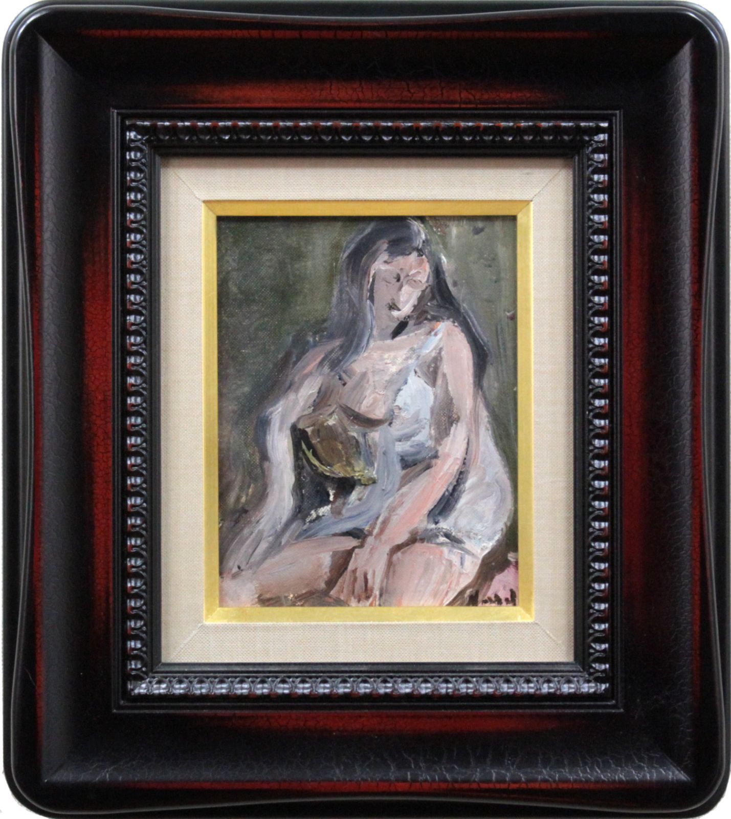 原 精一『白いシュミーズの女』油彩画【真作保証】 絵画 原 精一『白いシュミーズの女』油彩画【真作保証】 - メルカリ