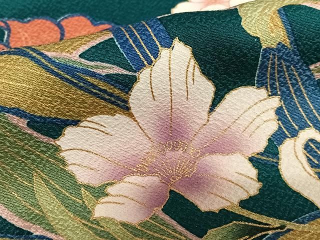 平和屋着物○訪問着 花蝶文 暈し染め 金彩 正絹 逸品 AAAZ7383zg