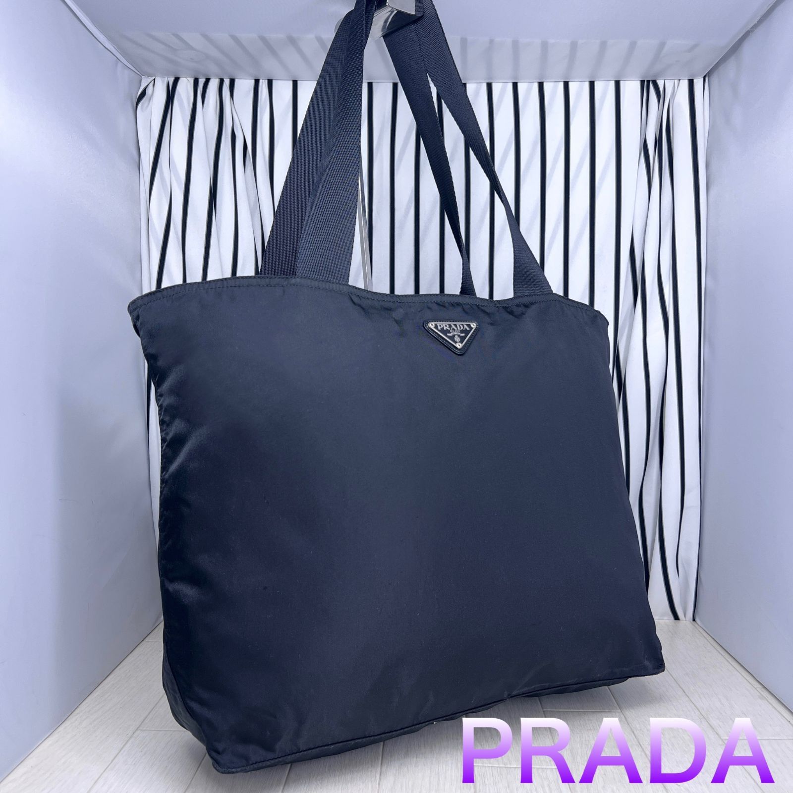 美品】PRADA×プラダ A4収納可能トートバッグ - メルカリ