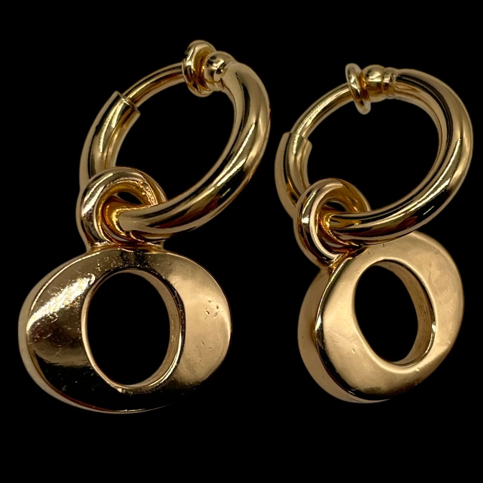 Christian Dior クリスチャンディオール ゴールド フープイヤリング 耳飾り 大ぶり ジュエリー 小物 ヴィンテージ