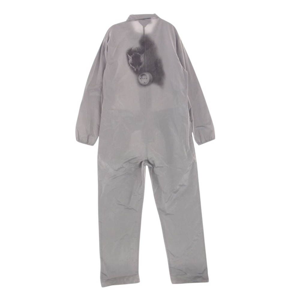 PRADA プラダ ツナギ 22AW SGC096 Re-Nylon ナイロン バックプリント ジャンプスーツ オールインワン シルバー系 S