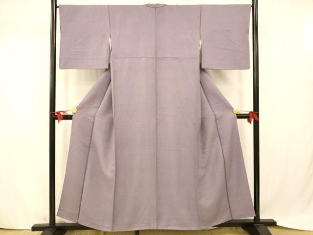 平和屋着物□上質な色無地 作家物 風景地紋 柳茶色 正絹 逸品