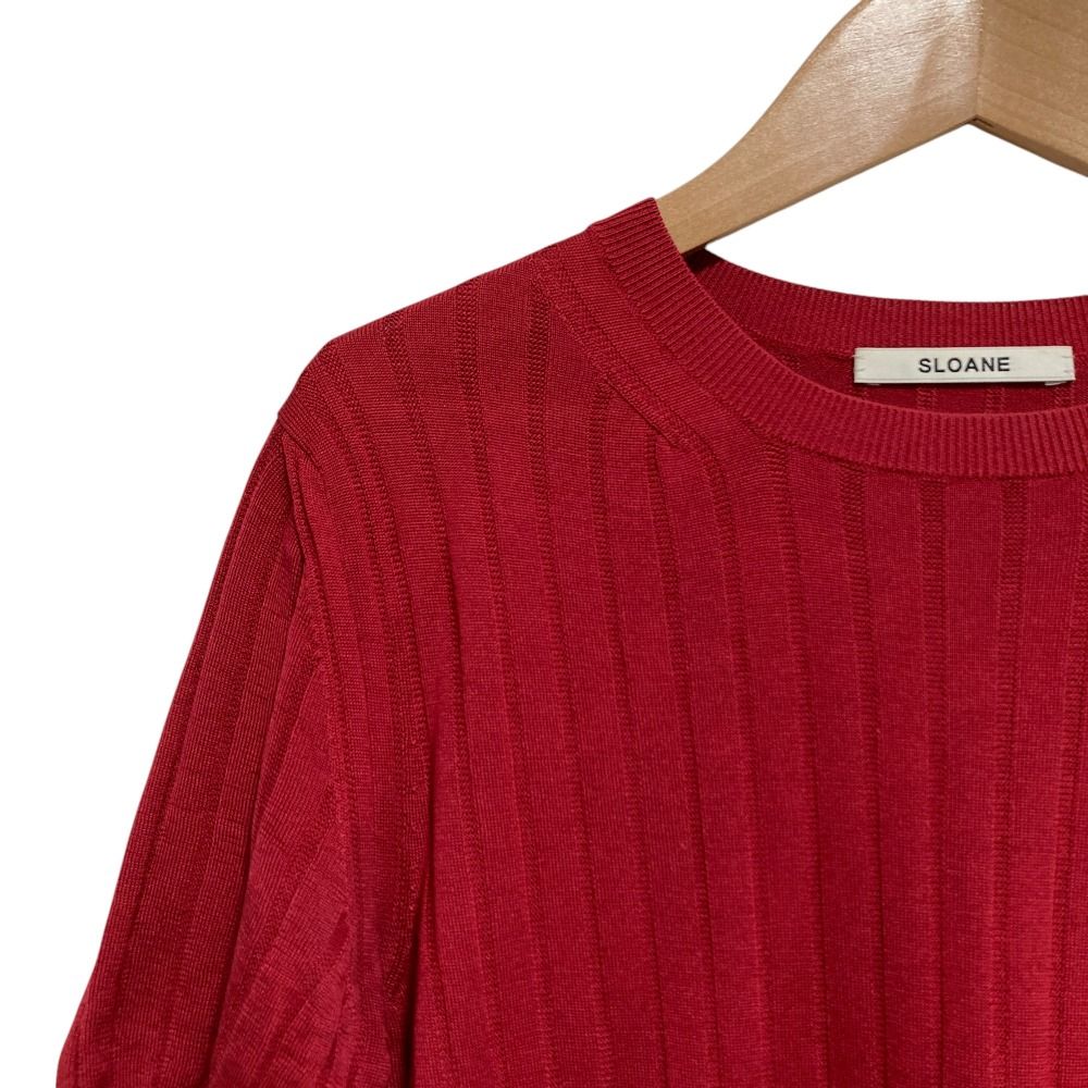 良品 SLOANE スローン シルク100％ 半袖 クルーネック