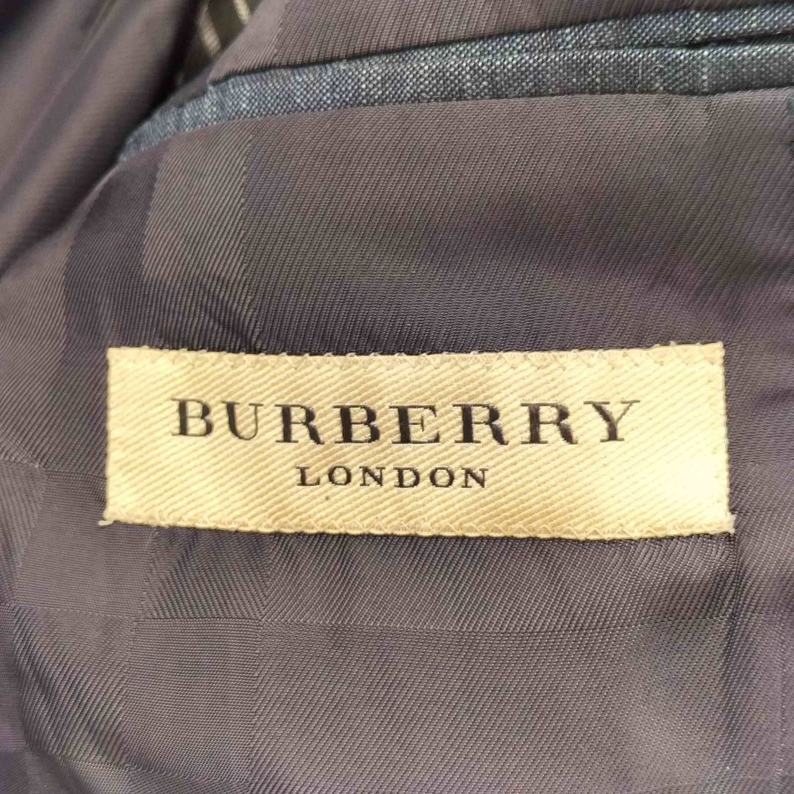 【新品級】BURBERRY London テーラードジャケット バーバリー　麻混 極美品 バーバリーロンドン テーラードジャケット【ウール