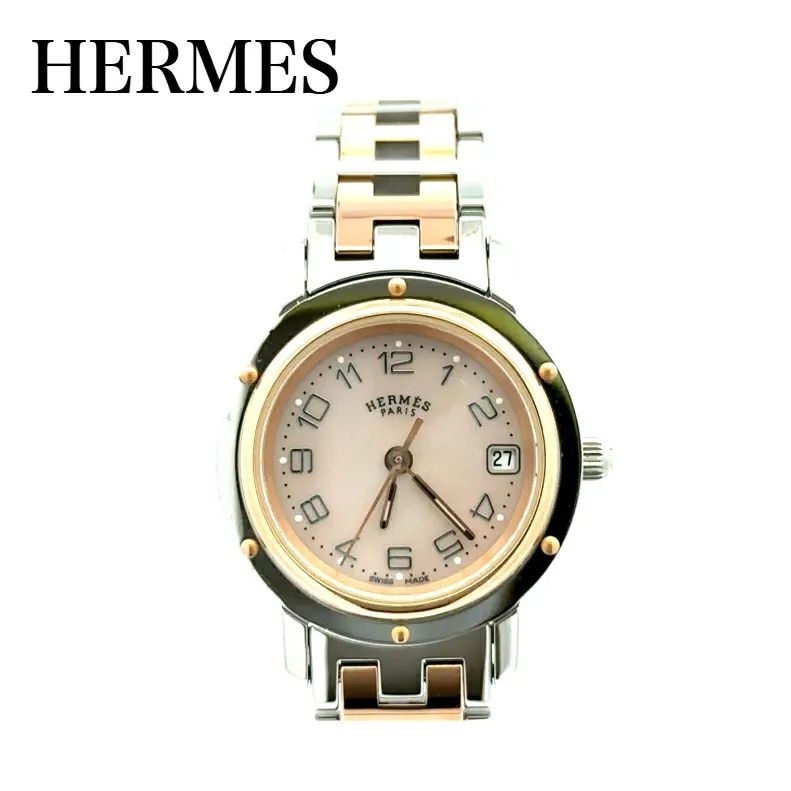 HERMES】✨極美品✨ クリッパーナクレ12Pダイヤ レディース 腕時計