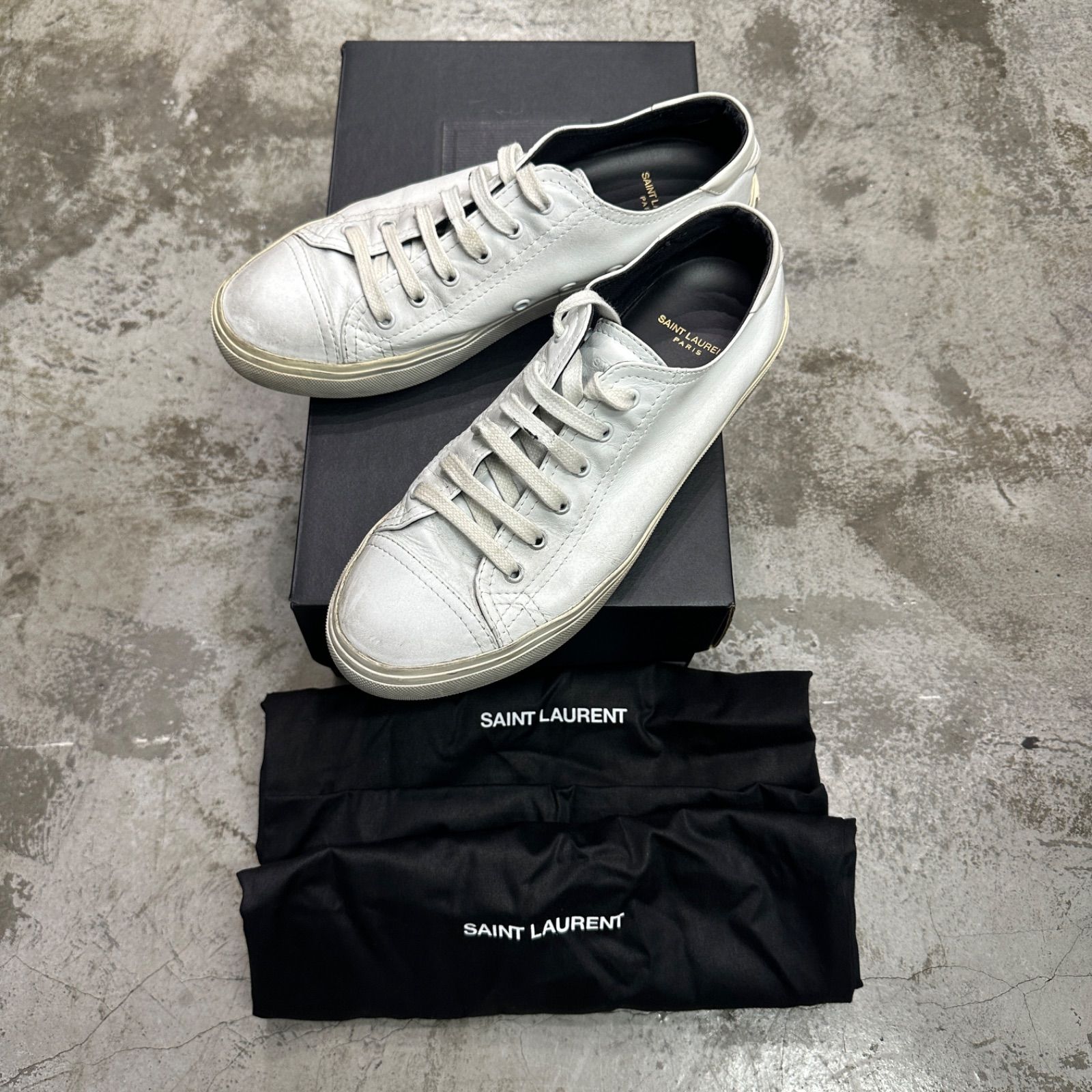 SAINT LAURENT PARIS ダメージ加工 マリブ スニーカー サンローラン 