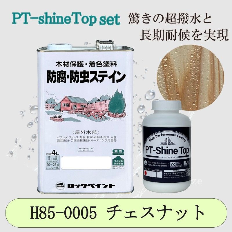 ナフタデコールチェスナットと PT-Shine Topのお得なセット4L＋1kg