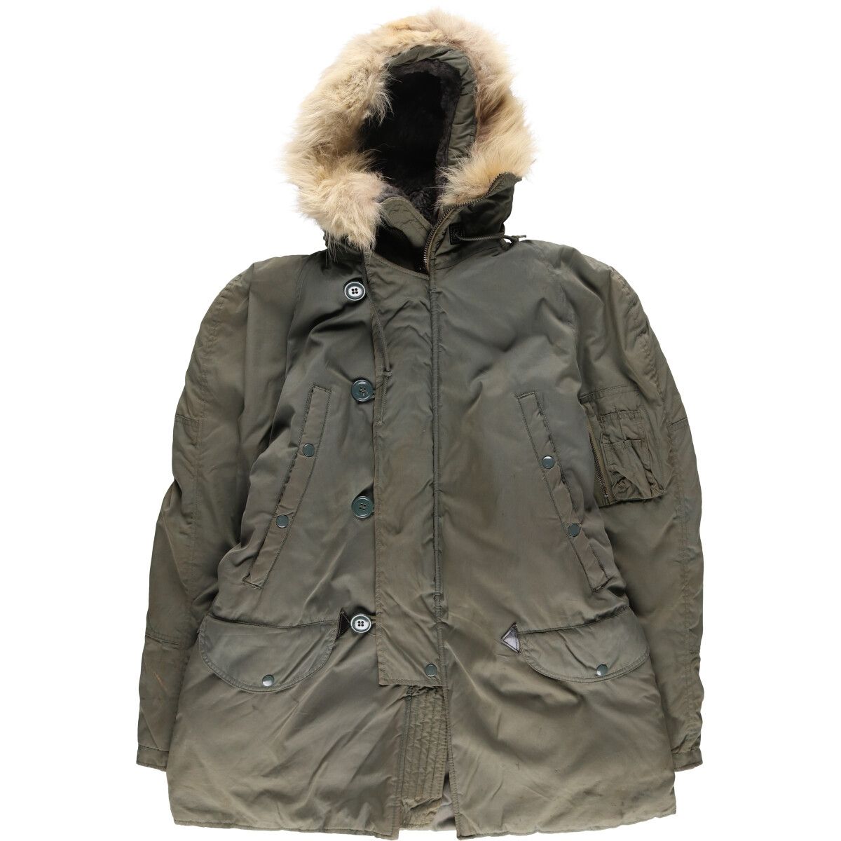 古着 米軍実品 70年代 N-3B ミリタリー フライトジャケット USA製 MEDIUM メンズXL相当 ヴィンテージ/evb009767