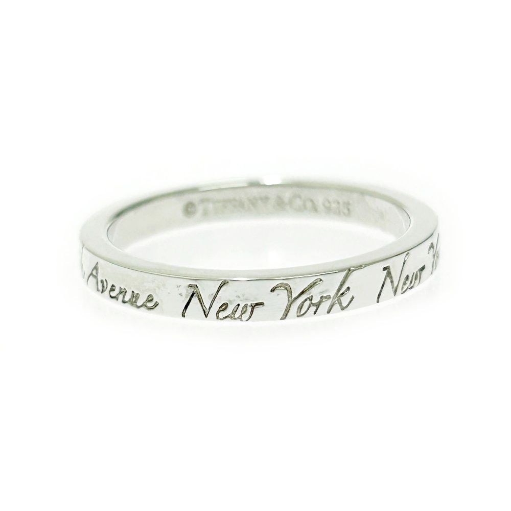 19号 TIFFANY ノーツ ナロー NY リング 指輪 箱保存袋付 925