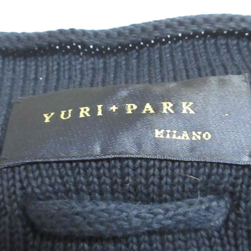 美品 YURI PARK ユリパーク バックリボン コットンニット