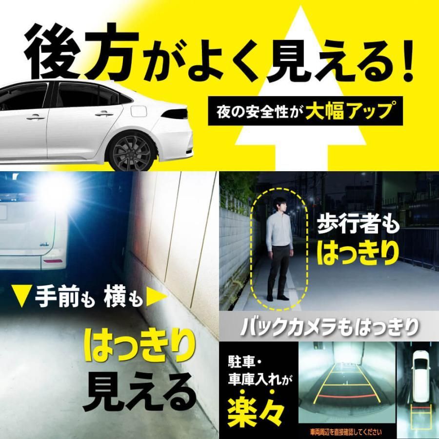 HID屋 LW5B LED バックランプ 2灯 タイプA/B 明るくてバックカメラの視界良好 保安基準 爆光 バルブ バックライト ヴォクシー VOXY ノア NOAH 90系 車検対応