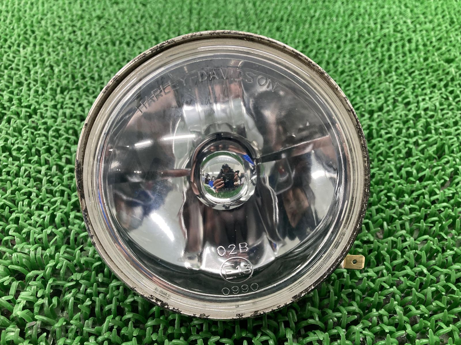 FLSTC1340 フォグランプ 片側 0990 ハーレー 純正 中古 1991年式外し ヘリテイジソフテイルクラシック フォグライト 割れ欠け無し