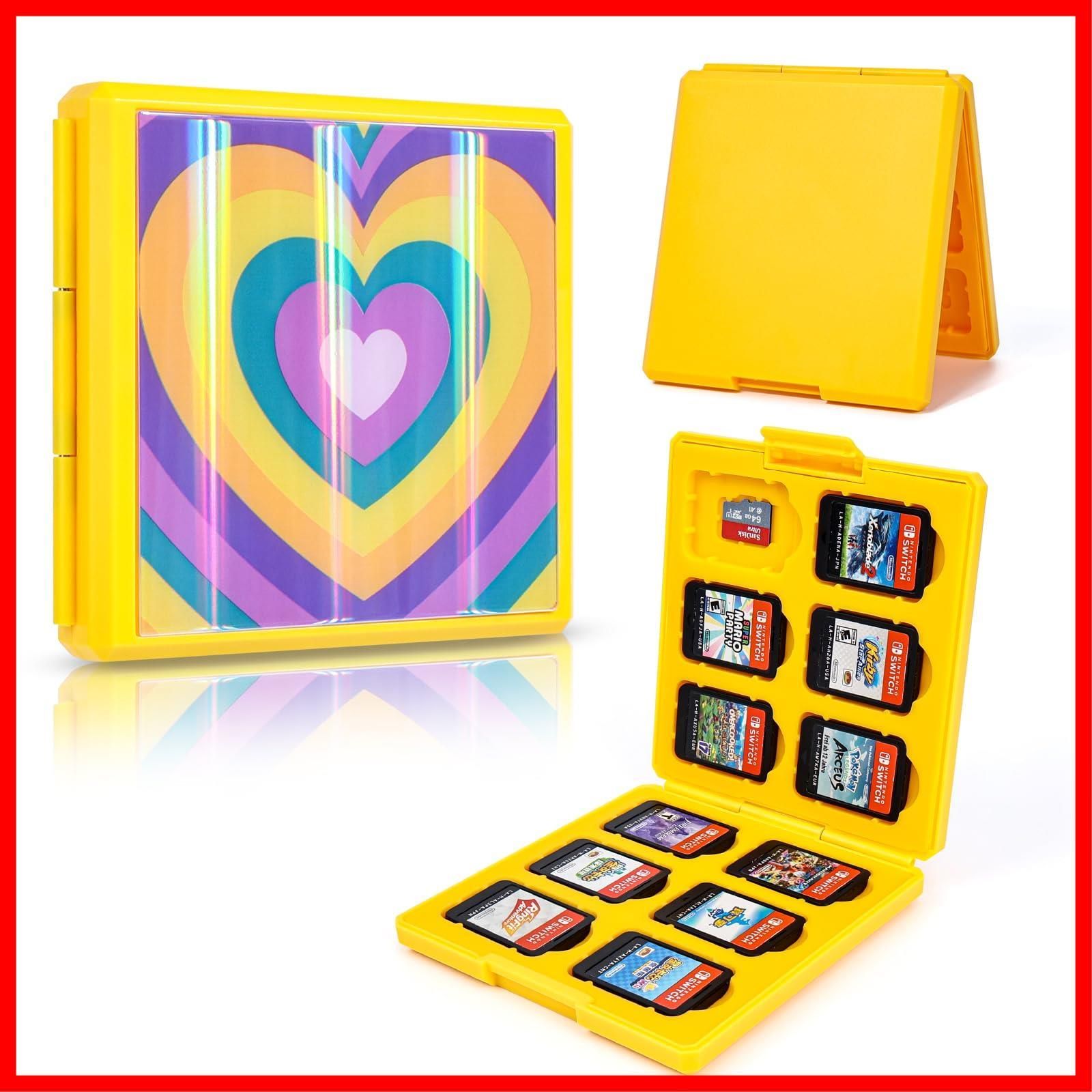 【人気商品】かわいい キラキラ 携帯便利 ゲームカードポケット ソフトケース 耐衝撃 switch 12枚SDカードケース 薄型 12枚スイッチカード 収納ケース 軽量 スイッチカード ニンテンドー 防塵 