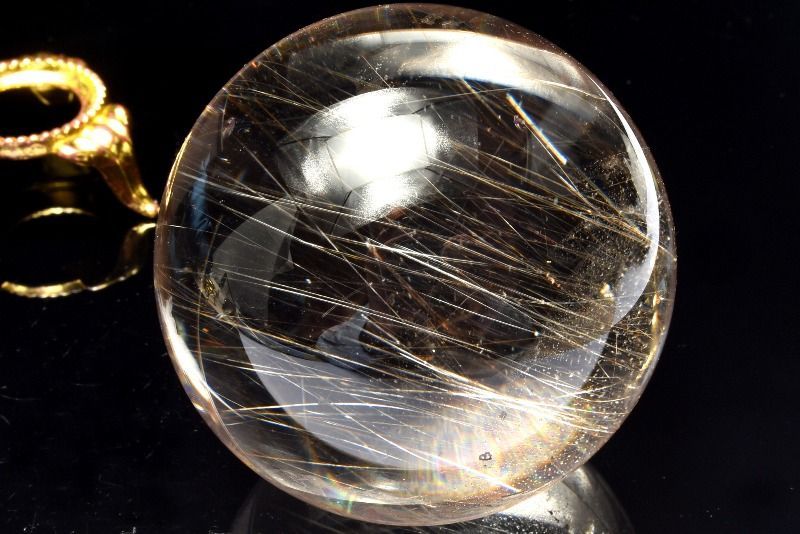 迫力サイズ シルバールチルクォーツ 56mm 丸玉 台座付き 原石 パワーストーン 天然石 _CG6665 宅急便