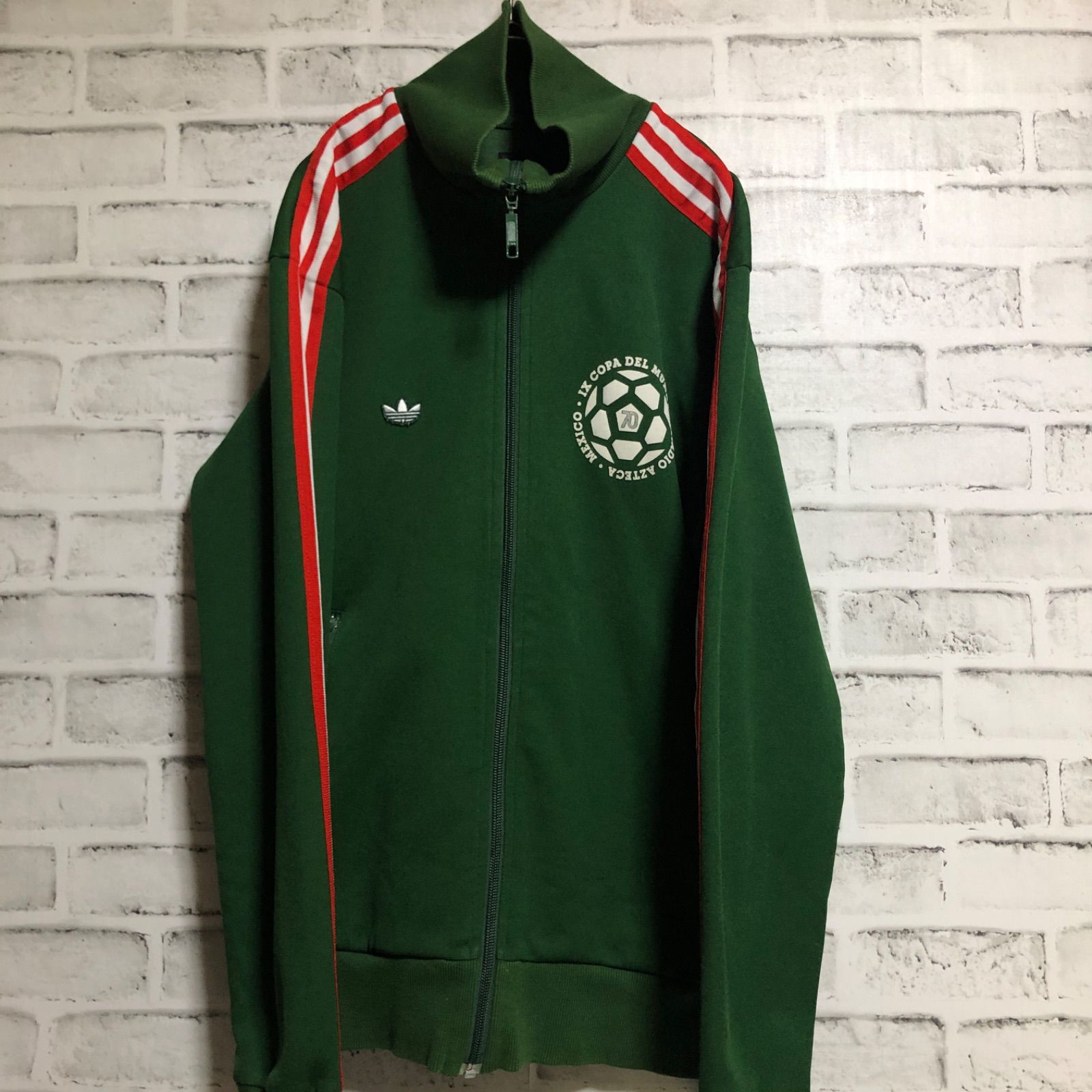 【未使用品】アディダス　トラックジャケット　MEXICO70  ジャージ MEXICO70⚽️adidas トラックジャケット/ジャージ L 刺繍トレ