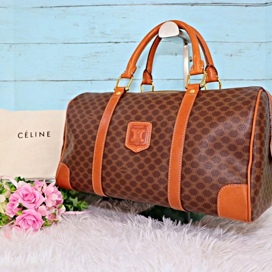 輸入 CELINE オールドセリーヌ マカダムボストンバッグ トリオンフ