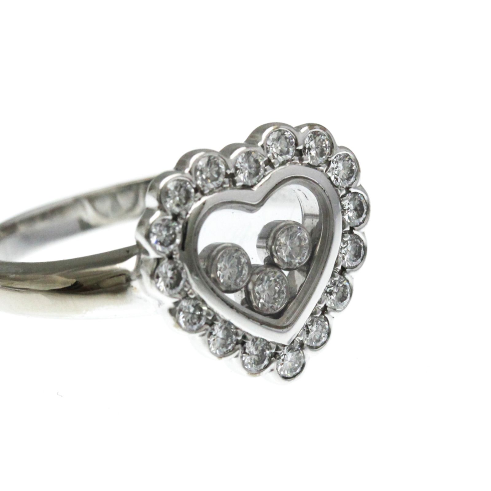 ショパール Chopard ハッピーダイヤモンド リング 82|4758 K18ホワイトゴールド K18WG ファッション ダイヤモンド バンドリング シルバー